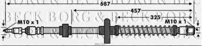 BORG & BECK bbh7847 -  Тормозной шланг
